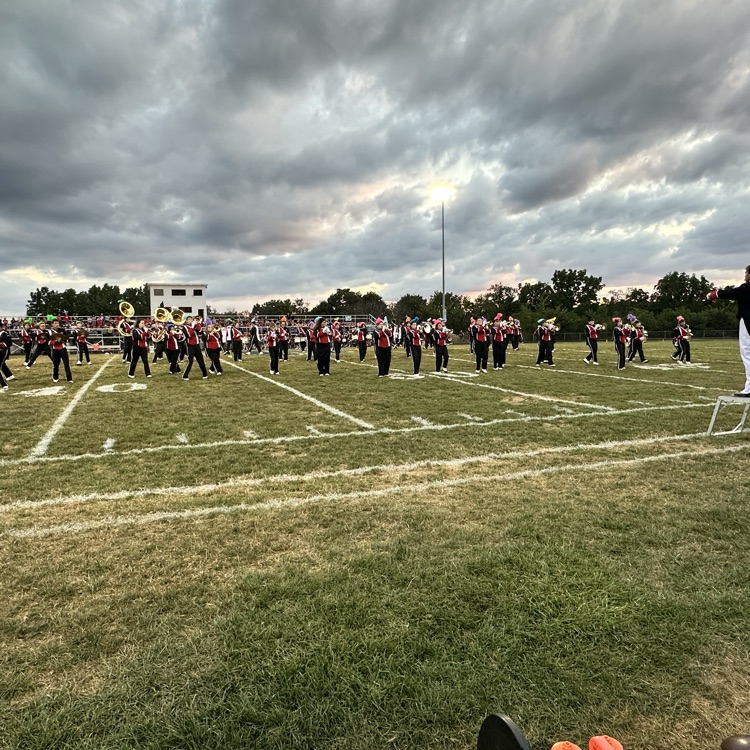 The Pride of Minerva!!! 🦁🎶 What a great halftime show from the Minerva Band tonight! 💛❤️ Way to represent, Lions! #MinervaPride #GoLions