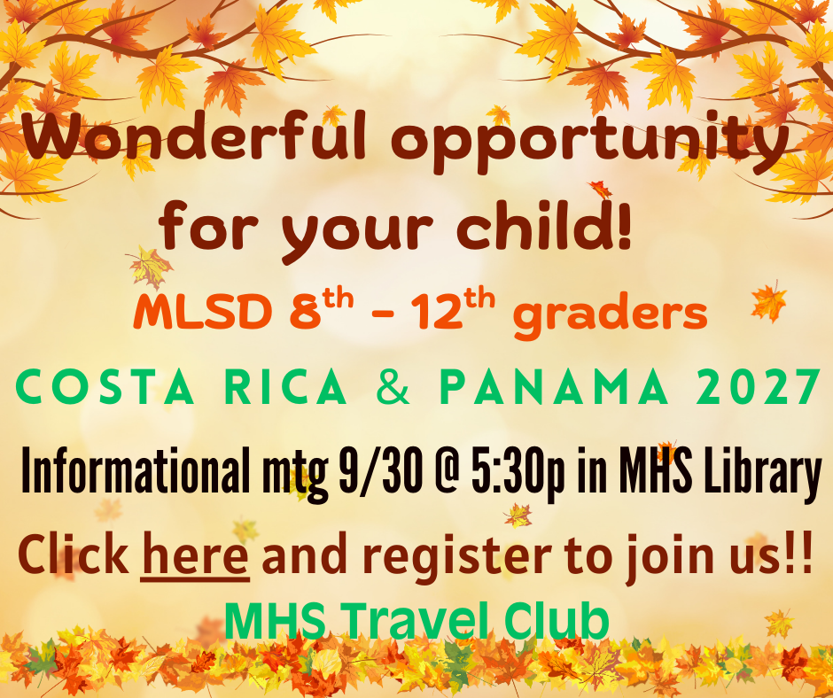 Travel Club Costa Rica & Panama Trip 2027 Informational Meeting