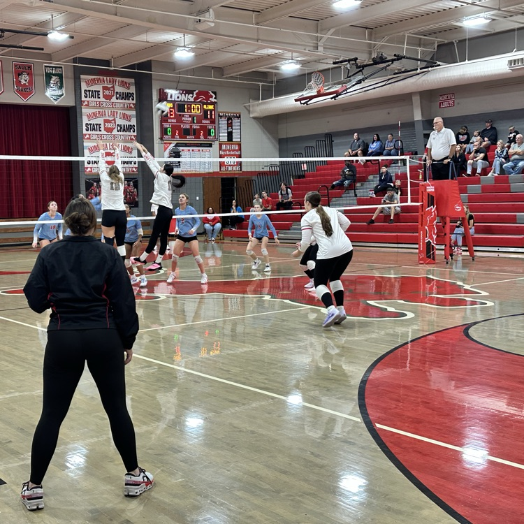 Win #10! 🔥 Three-Game Win Streak!! The Minerva Varsity Volleyball Team takes down Alliance in straight sets in a key EBC matchup! 🏐💪 JV also picks up the win! The Lions are playing their best volleyball of the season! 🦁 #MinervaPride