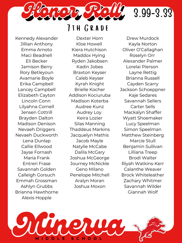 Honor Roll Honor Roll