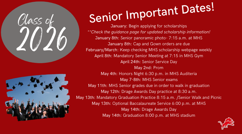 Class of 2026 Reminders!