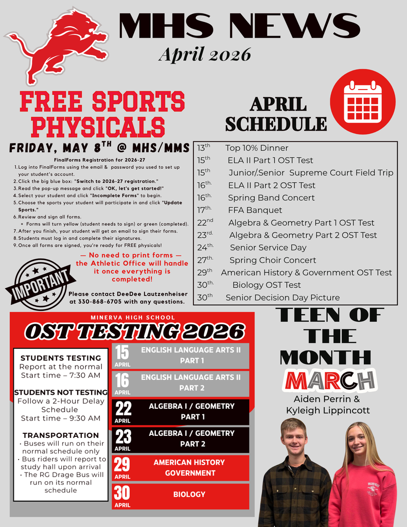 MHS April News  and Updates