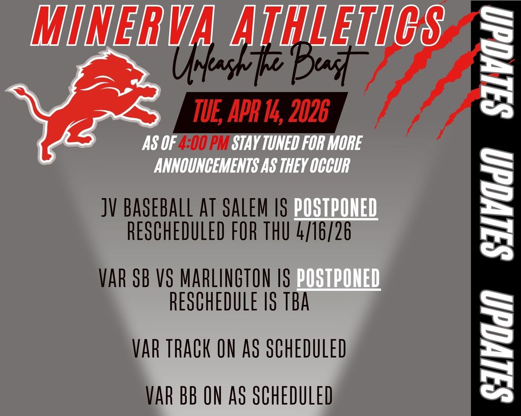 athletic updates 4/14/26 as of 4:00 PM