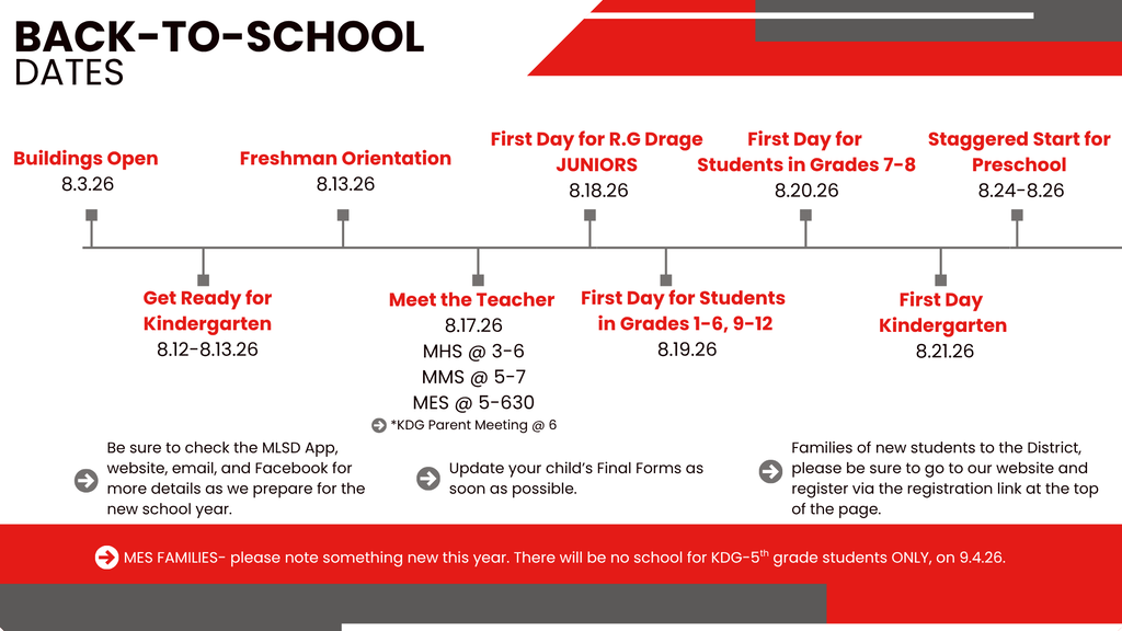 Back to School Dates