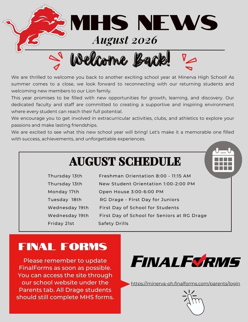 MHS August 2026 Newsletter!