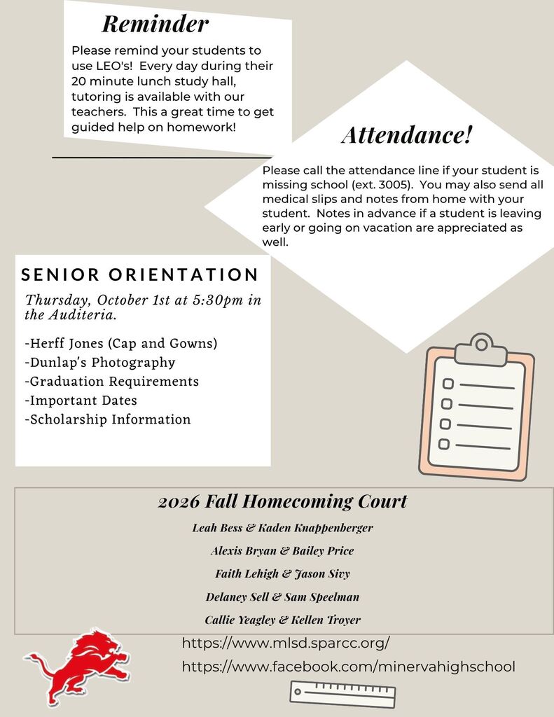 MHS September 2026 Newsletter!