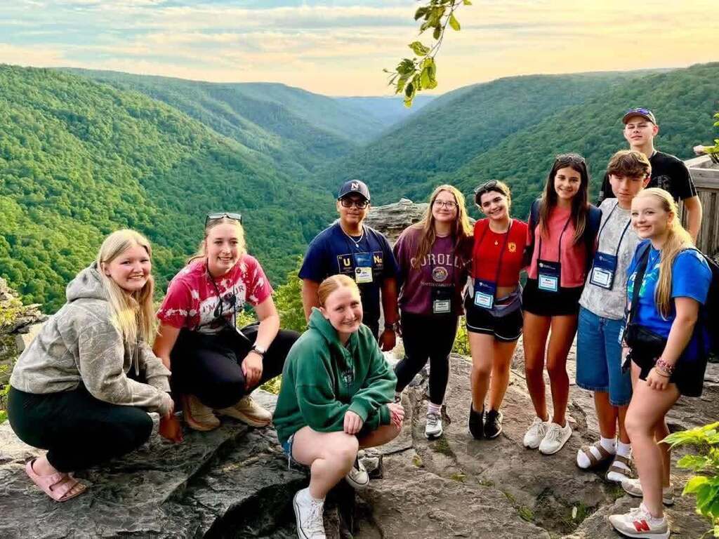 A series of photos showing Mingo Central student Bianca Moore participating in the West Virginia Governor's School for Tourism. The images capture Bianca visiting landmarks, learning from tourism and industry professionals, exploring destinations across West Virginia, and representing Mingo Central during the statewide summer program.