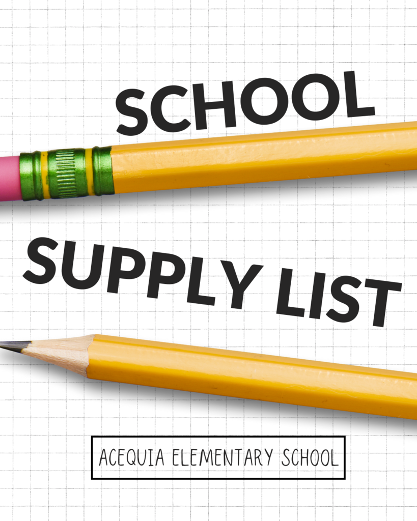 School Supply List - Acequia 