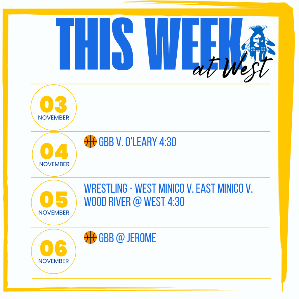 This Week at West November 3-6
