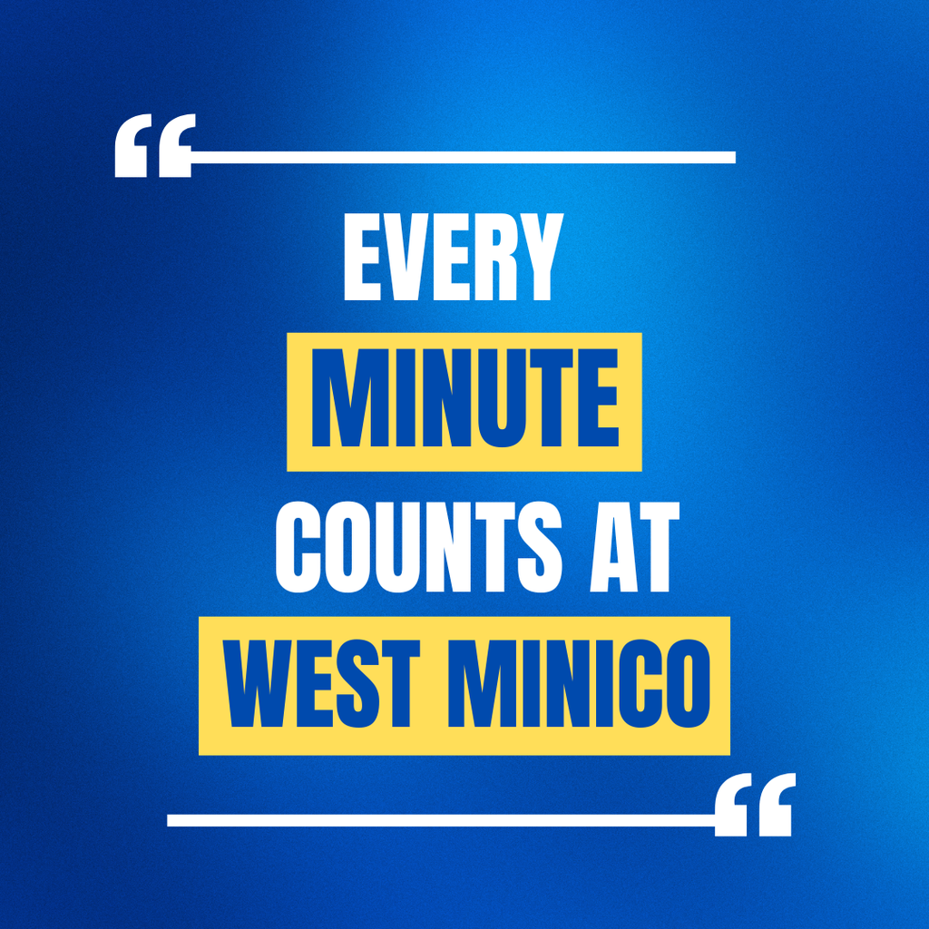 Poster reinforcing that each minute of class time matters.