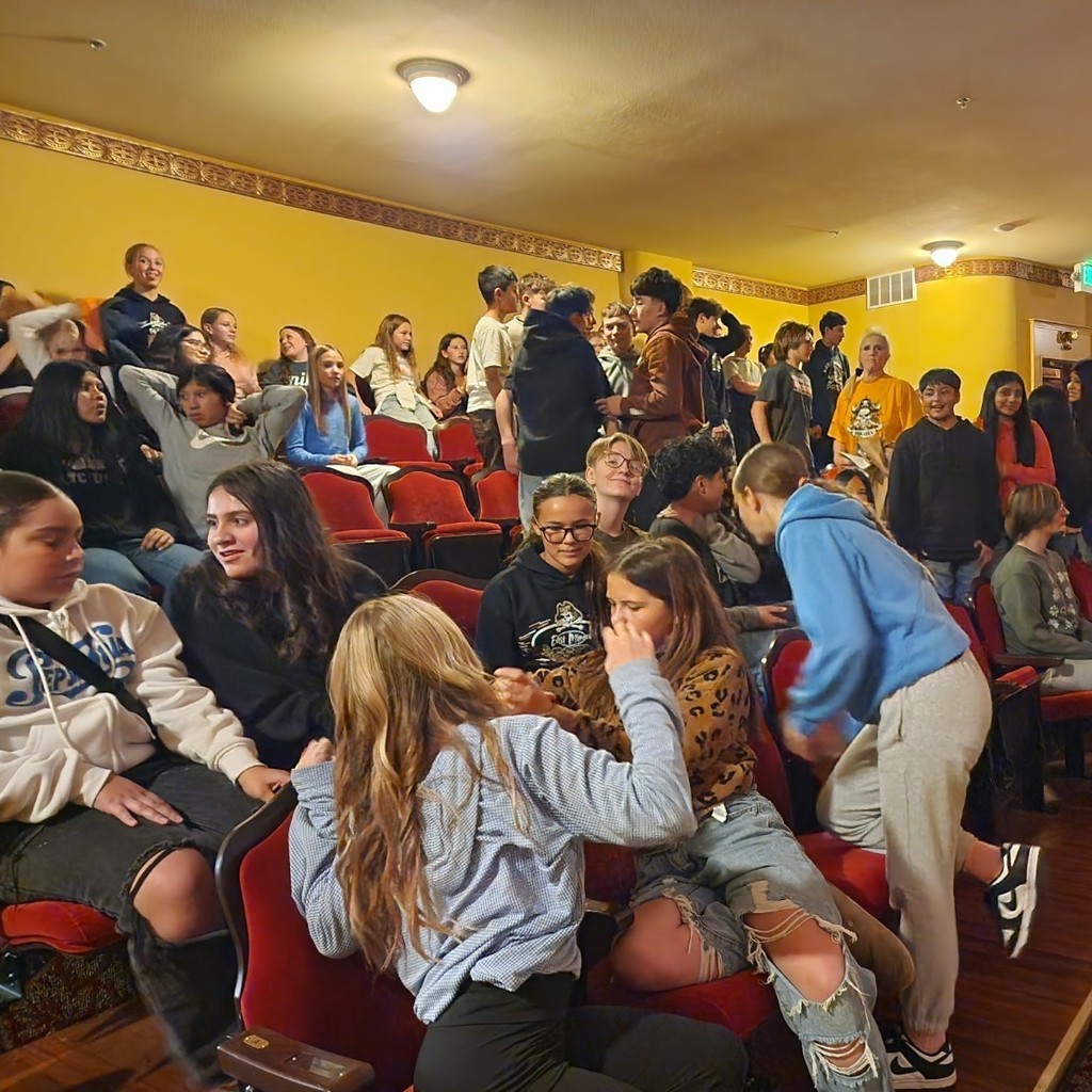 East minico students attend the play at the Wilson Theatre 