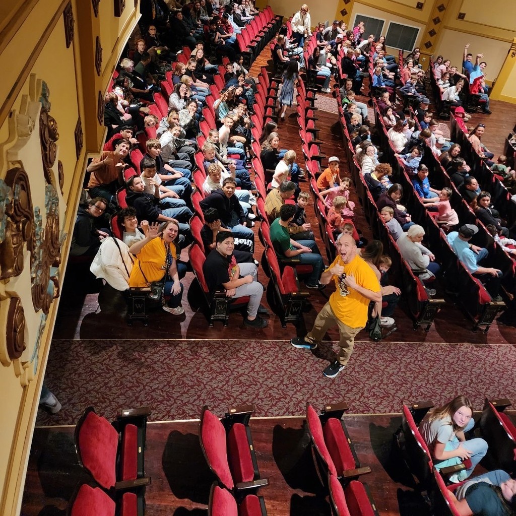 East minico students attend the play at the Wilson Theatre