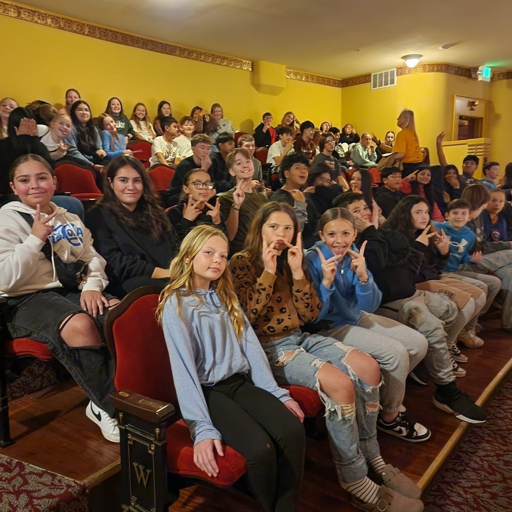 East minico students attend the play at the Wilson Theatre