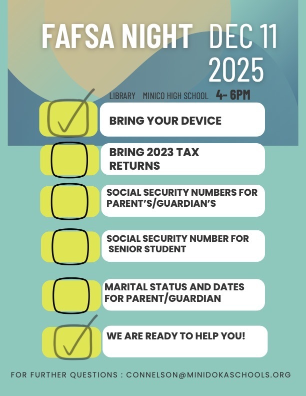 FAFSA Night will be on December 11! 