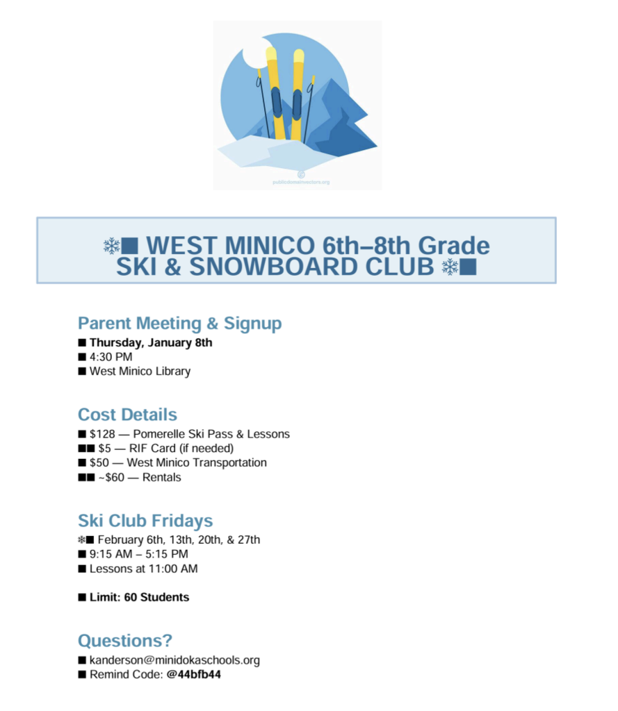 Ski Club Information