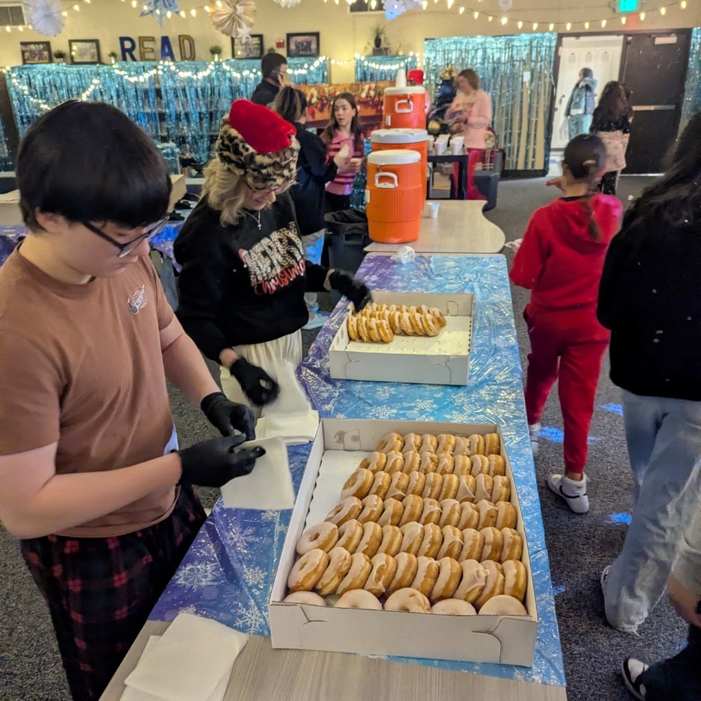 Morning donuts and hot cocoa 