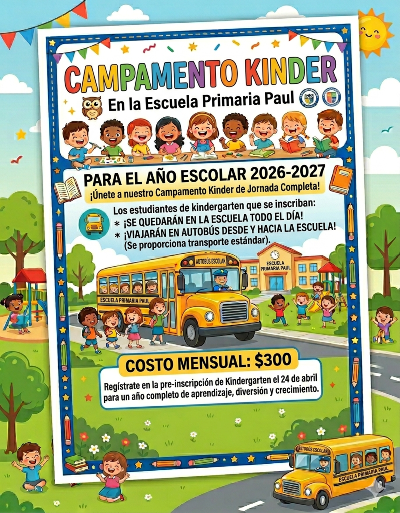 Kindercamp Flyer Spanish