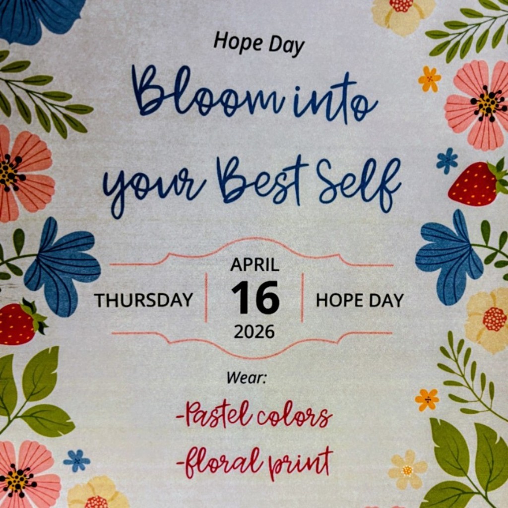 Hope Day next Thursday 