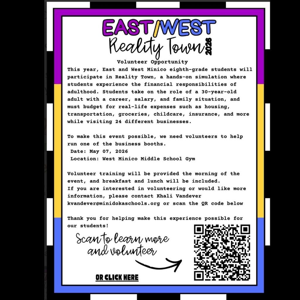 East-West Minico Reality Town  - Volunteers needed