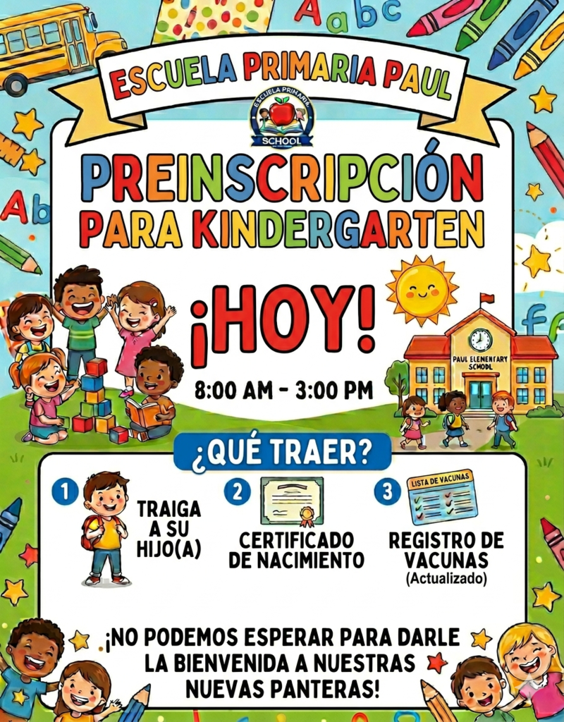 Spanish Kindergarten PreRegistration