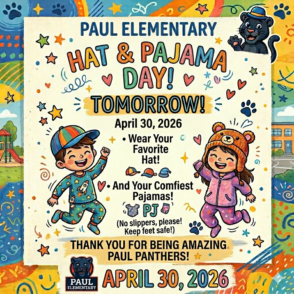 Hat and Pajama Day Flyer