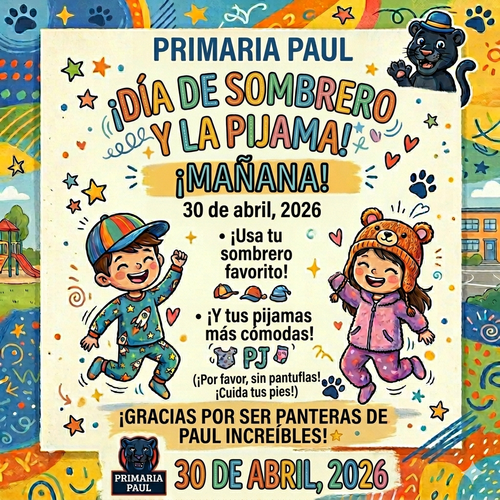 Hat and Pajama Day Spanish
