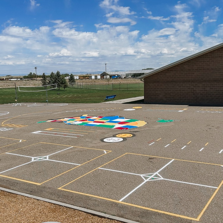 painted blacktop 