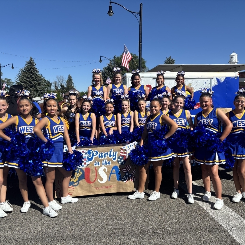 West Minico Cheerleaders at the 4th of July Parade