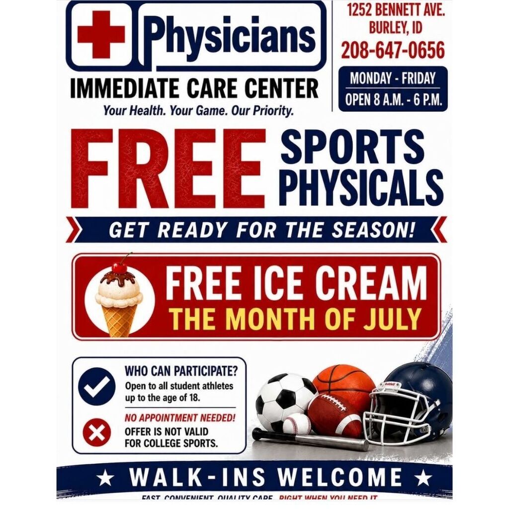 Sports Physicals for free Burley