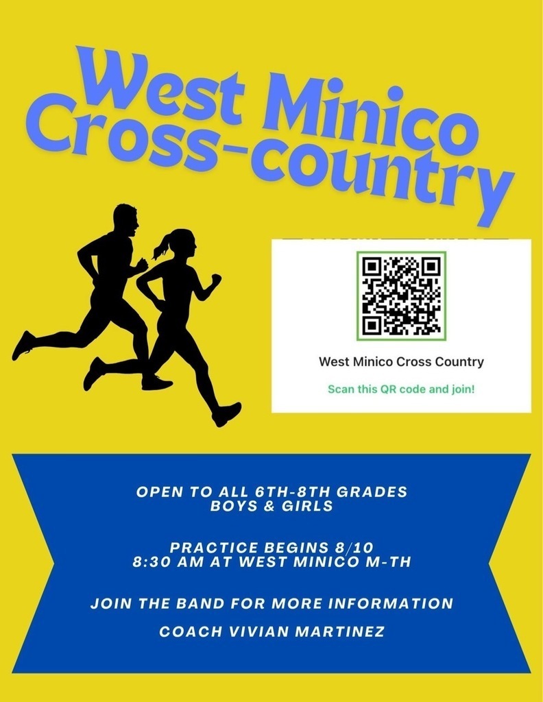 Image advertising the Cross Country team and providing information about practices.