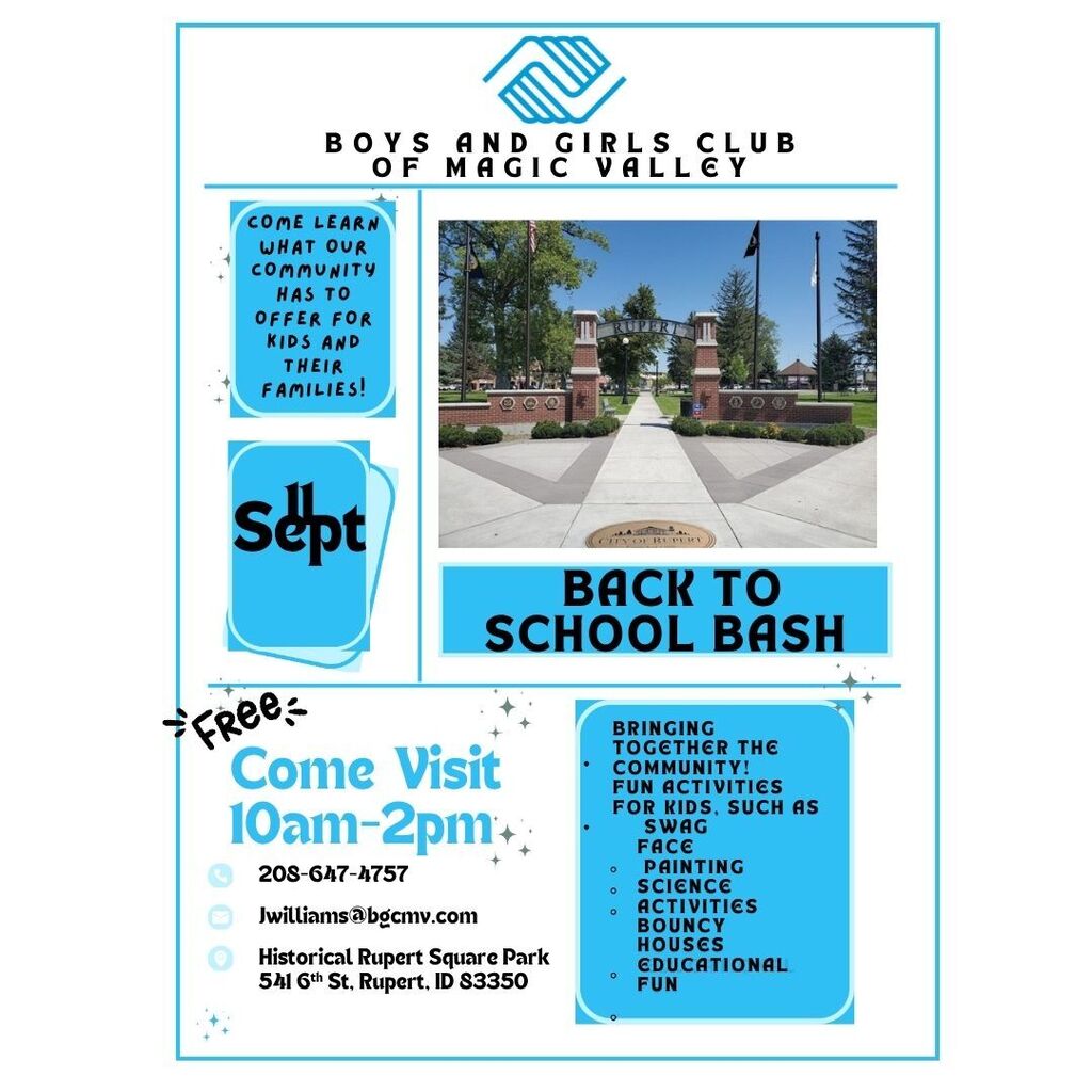BGCMV - Back to School party information