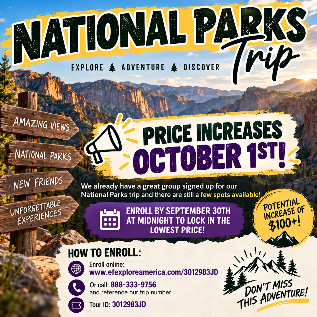 National Park $ Increase 2026