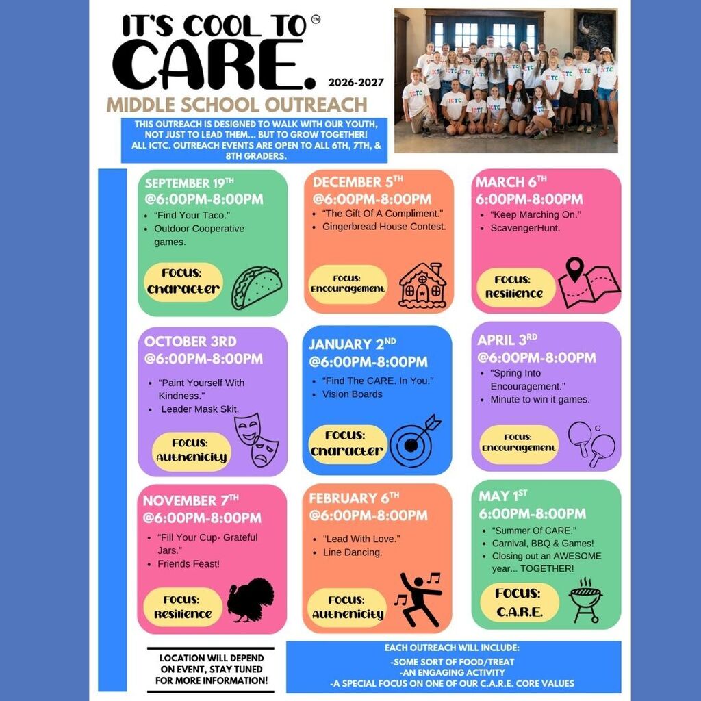 It's Cool to Care Middle school outreach program information