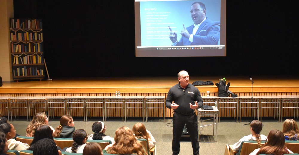 speaker at the middle school