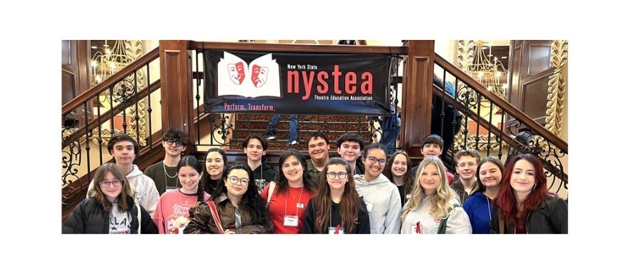 students at conference