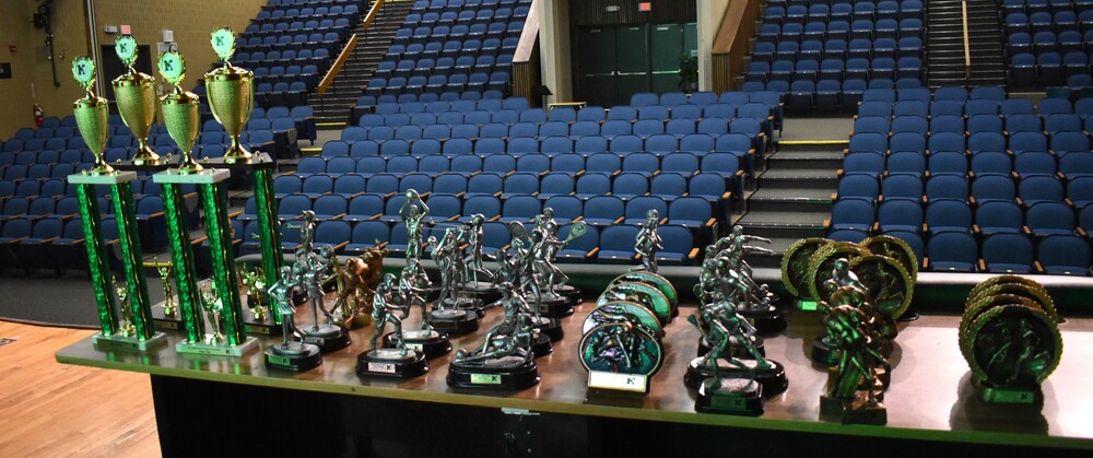 group of trophies