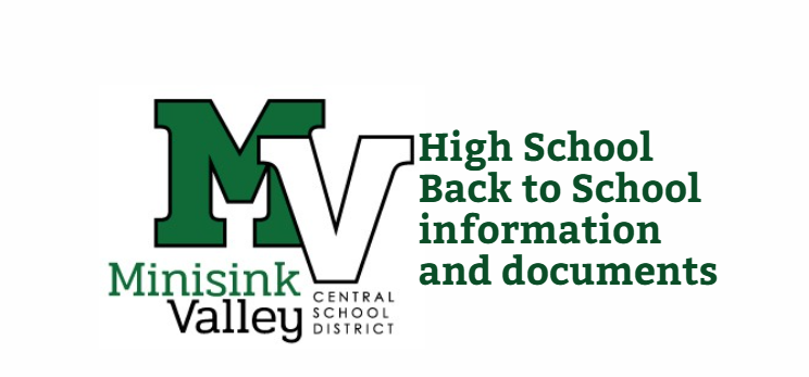 High school back to school information and documents art
