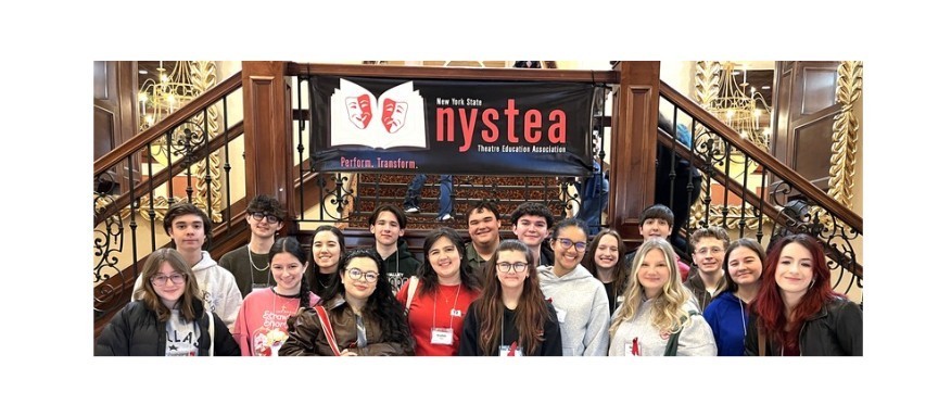 students at conference