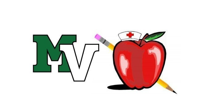 logo and school nurse apple art