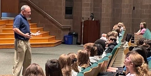 students at assembly