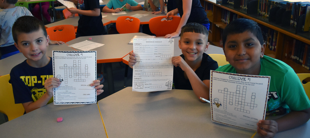 students in the library