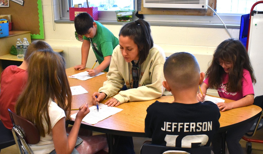 students in class