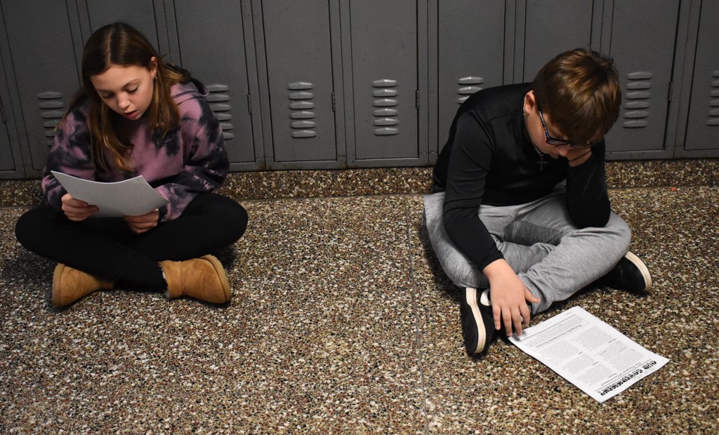 students in class