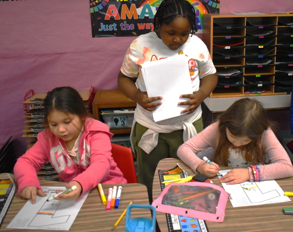 students in class