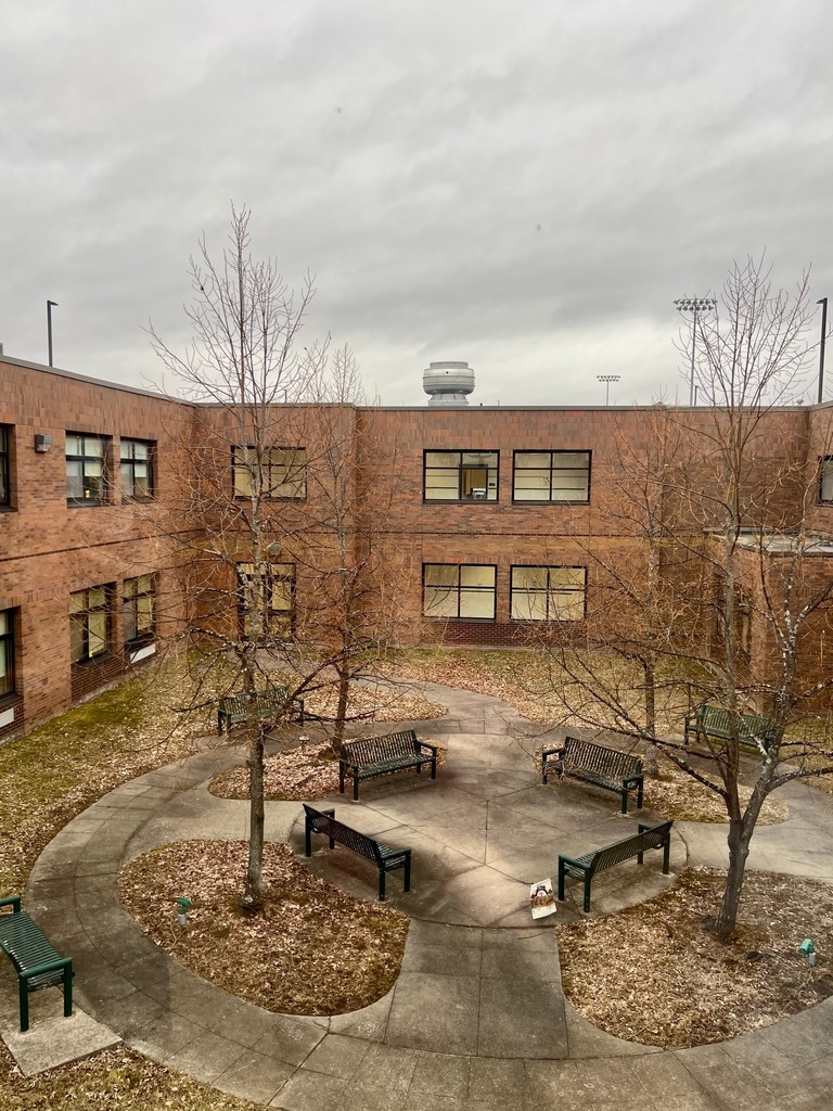 high school courtyard