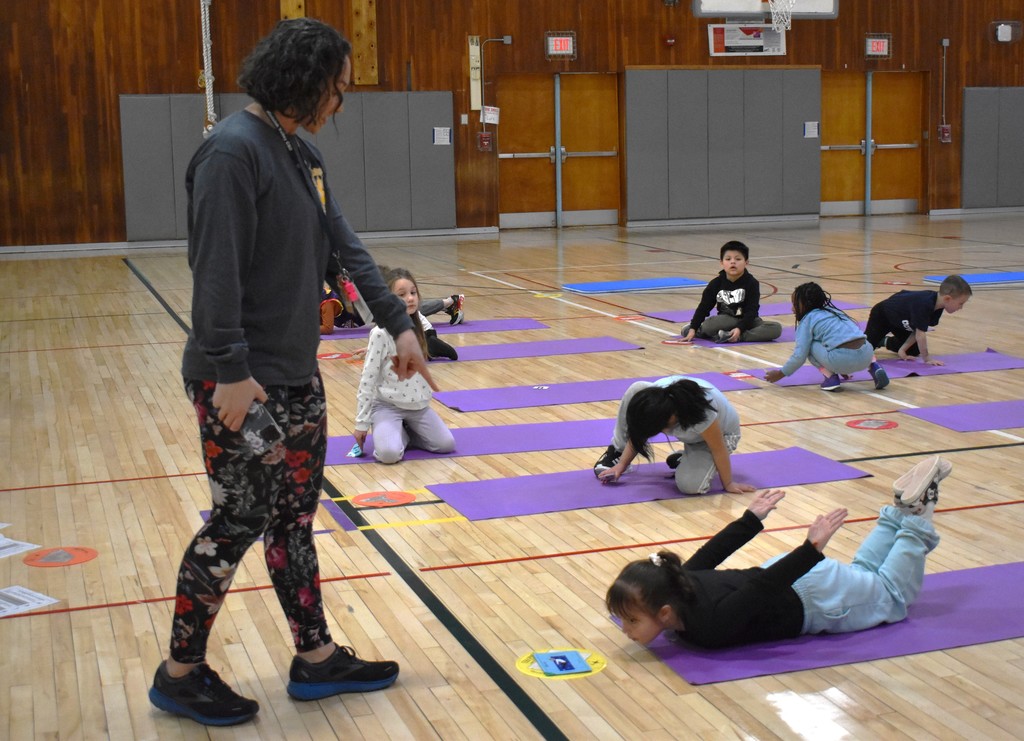 teacher with students