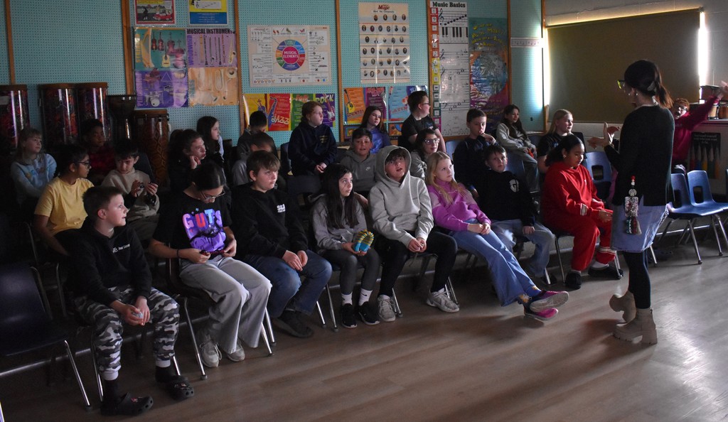 teacher with students