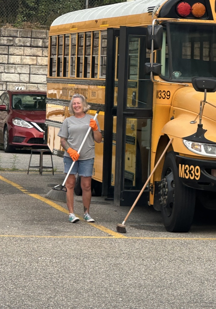 buses and staff