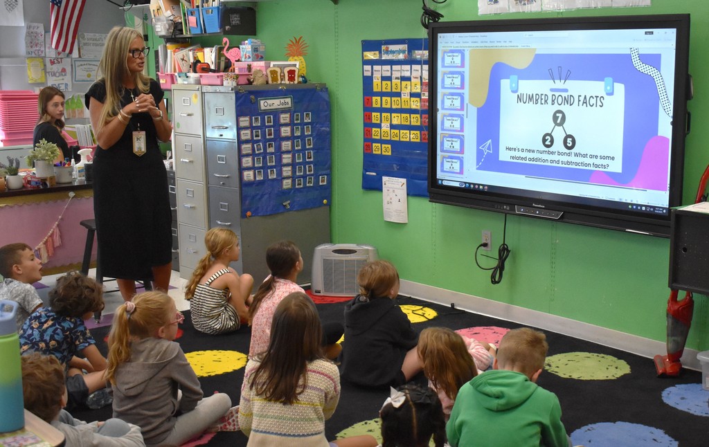 teacher with students