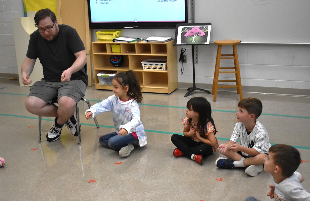 teacher with students